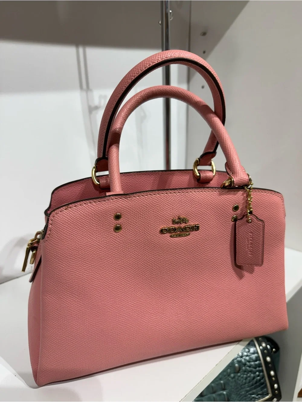Coach structured leather